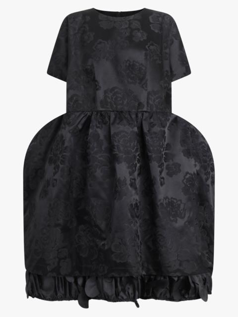 Comme Des Garçons FLORAL PATTERN JACQUARD DRESS | BLACK