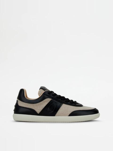 Tod's TOD'S TABS SNEAKERS IN LEATHER - BLACK