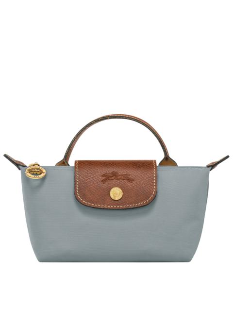 Longchamp Le Pliage Original Pouch with handle Steel - Recycled canvas