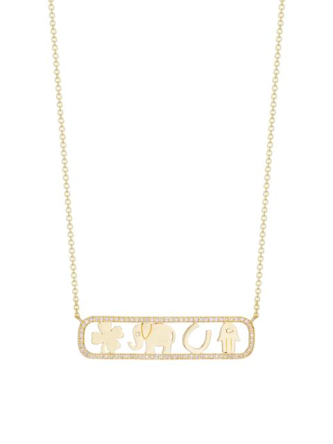 SYDNEY EVAN 14K Yellow Gold & Diamond Icon Bar Necklace