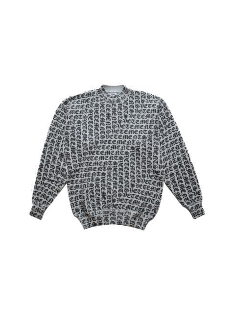 VETEMENTS Vetements Gothic Monogram Sweater