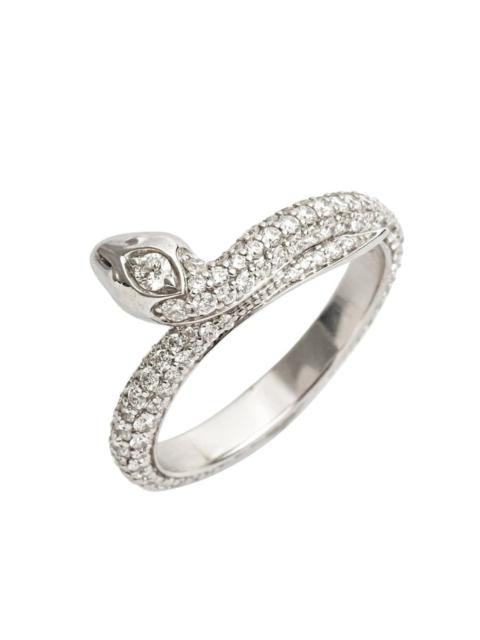 FOUNDRAE Diamond Snake Bookend Ring
