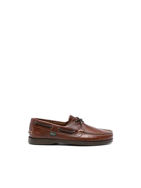Paraboot lace-up leather boat shoes