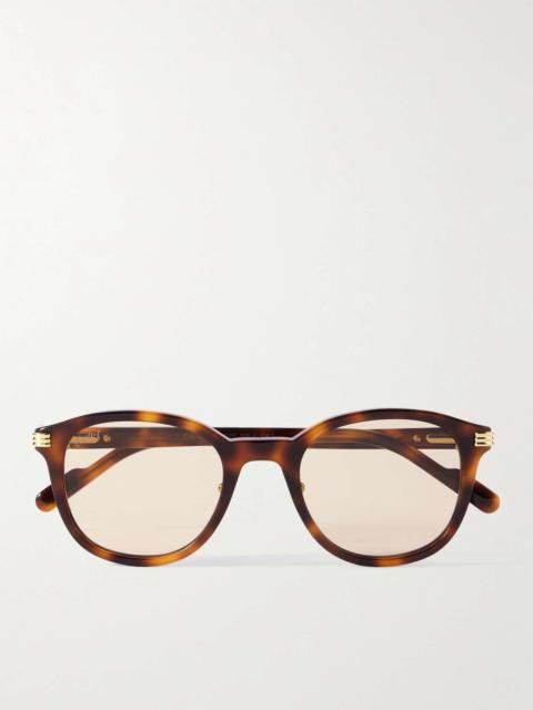 Cartier Round-Frame Embellished Tortoiseshell Acetate Sunglasses