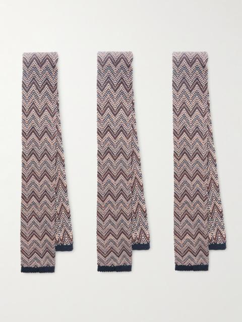 Missoni 6cm Pack of Three Knitted Cotton and Silk-Blend Tie