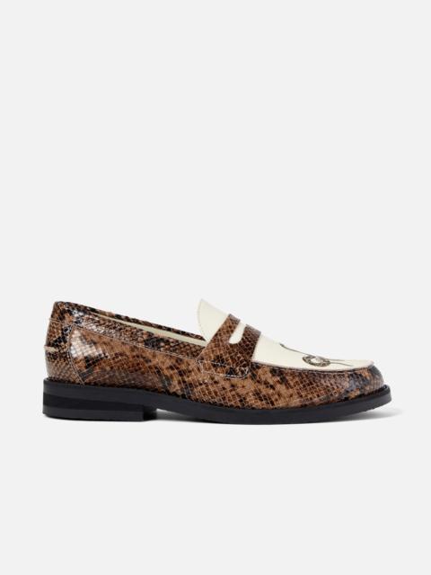DUKE + DEXTER Wilde Snake + White Penny Loafer - Men's