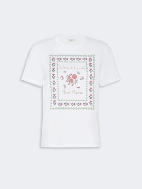 WEEKEND Max Mara EDISON Cotton print T-shirt - WHITE