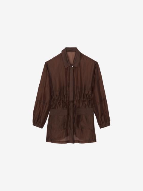 The Frankie Shop Montaro Sheer Light Jacket - Brown
