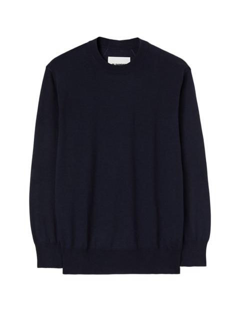 Jil Sander 승무원 목 긴 소매 티셔츠