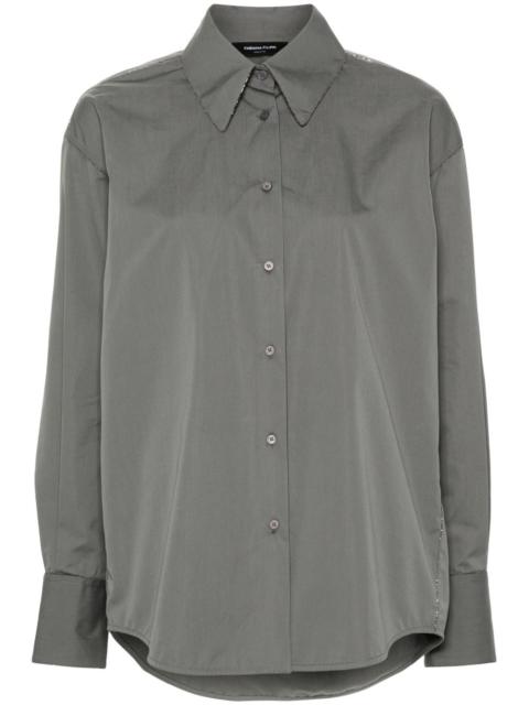 FABIANA FILIPPI beaded-trim poplin shirt