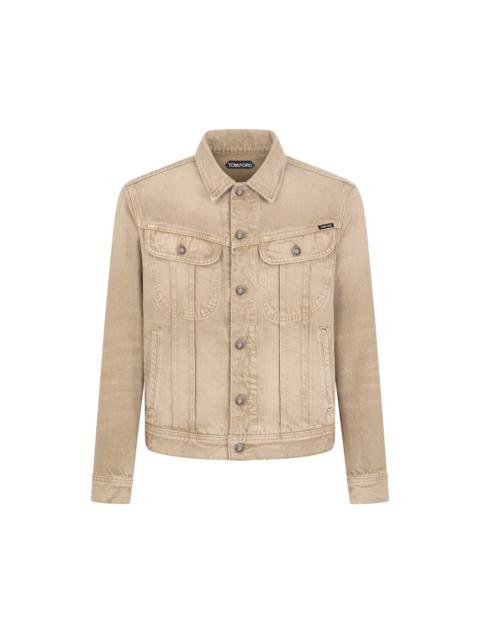 TOM FORD WASHED SAND ICON DENIM JACKET