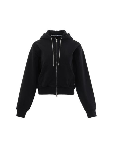 Alexander Wang Rhinestone Zip-Up Hoodie