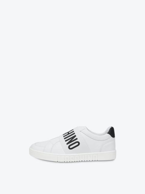 CALFSKIN SLIP-ON SNEAKERS WITH LOGO