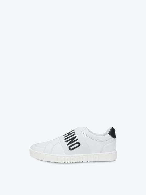 Moschino CALFSKIN SLIP-ON SNEAKERS WITH LOGO