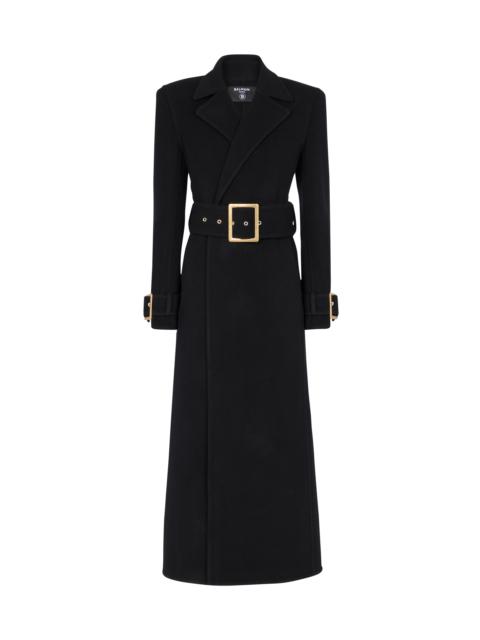 Balmain Long coat with belt