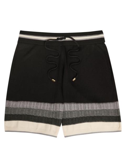 AMIRI Amiri Ma Striped Fine-knit Shorts