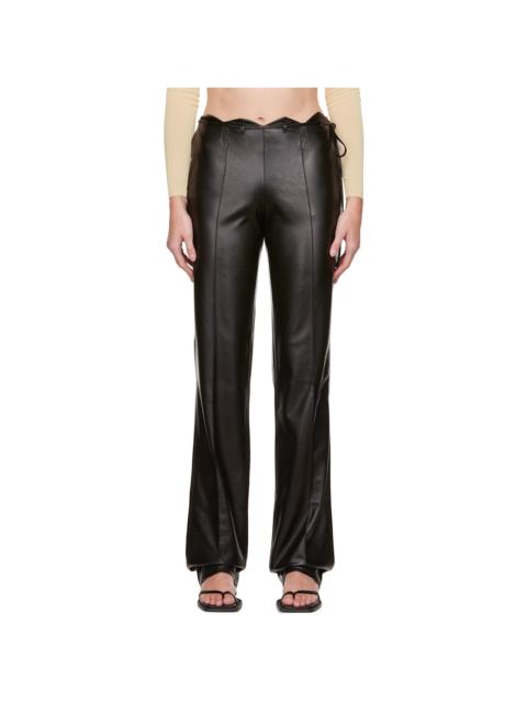 Black Lavalle Faux-Leather Pants