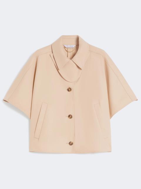 Max Mara Water-repellent gabardine cape - ALBINO
