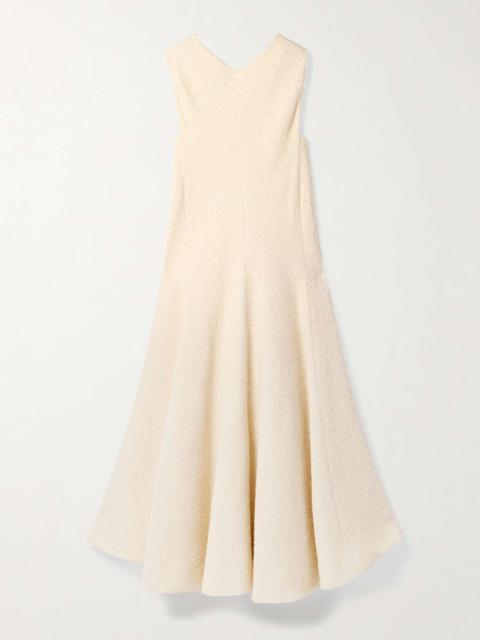 KHAITE Zeke pleated crepe de chine and crepe maxi dress