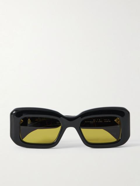 JACQUES MARIE MAGE Vito square-frame acetate sunglasses Black