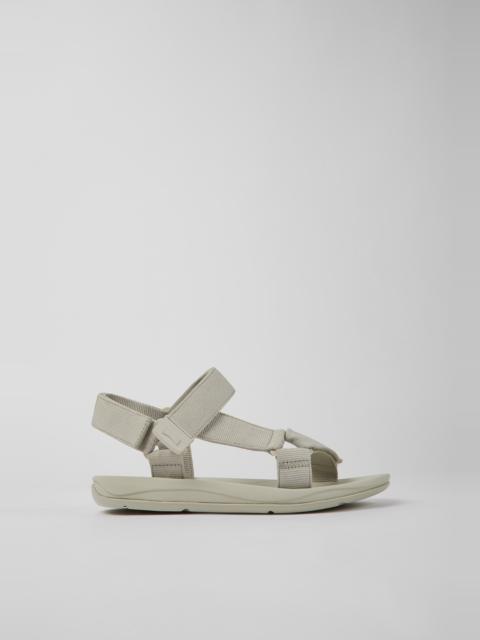 CAMPER Match Gray textile sandals for men