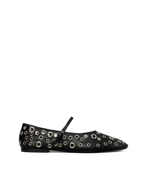TORY BURCH eyelet-embellished ballet flats