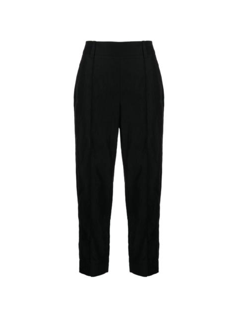 pleated cropped trousers