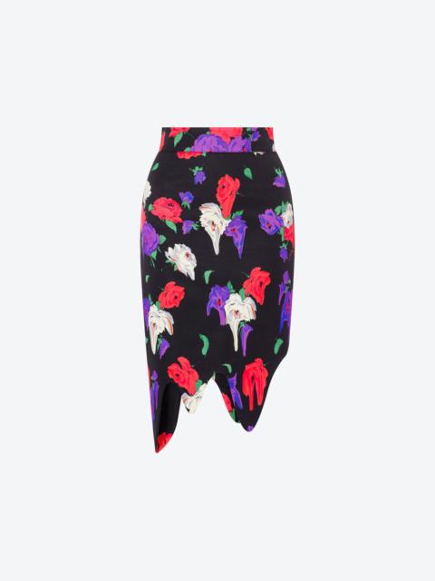 Moschino ALLOVER MORPHED FLOWERS SKIRT
