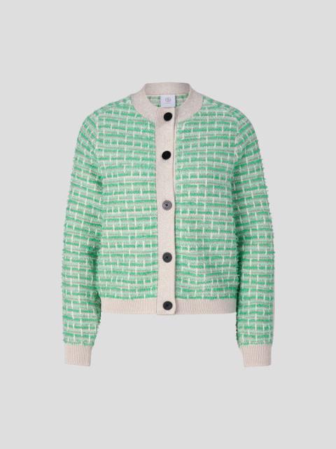 BOGNER Franzi knit jacket in Green/Greige