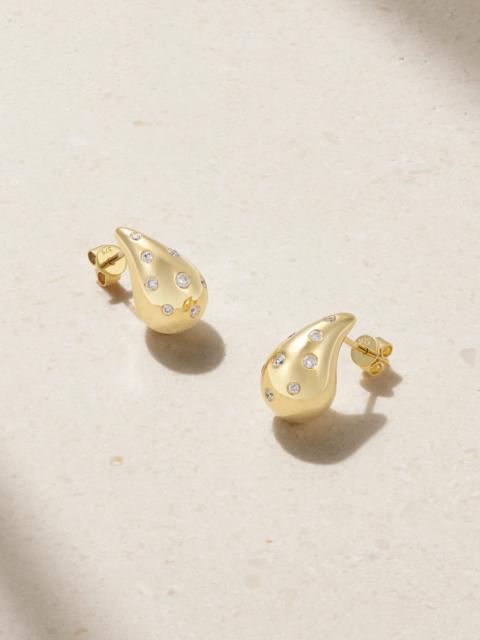 ROXANNE FIRST Happy Tears 14-karat Gold Diamond Earrings
