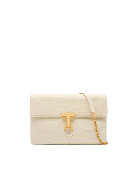TOM FORD STAMPED CROCODILE LEATHER MONARCH MEDIUM SHOULDER BAG