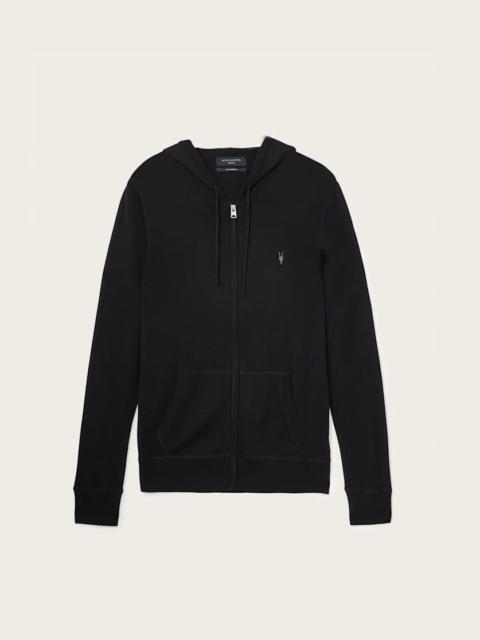 ALLSAINTS MODE MERINO ZIP UP RAMSKULL HOODIE