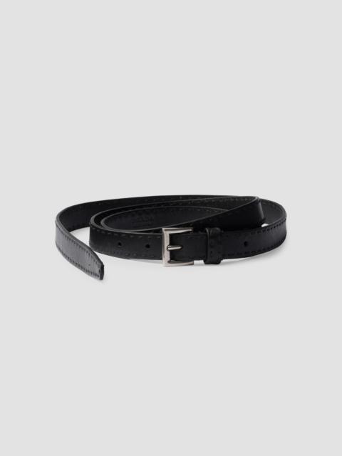 Prada Women's Antiqued Leather Belt - Black