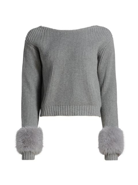 RAMY BROOK Women's Lisa Ribbed Wool-Blend Sweater - Heather Grey