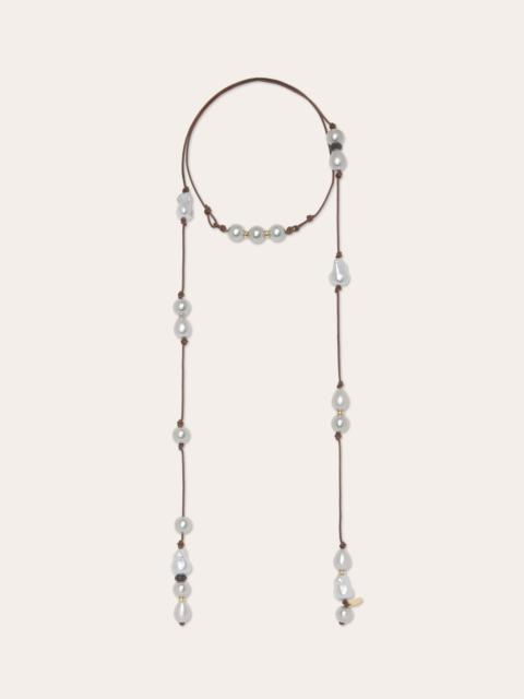 RAMY BROOK Riya Pearl Cord Wrap Necklace