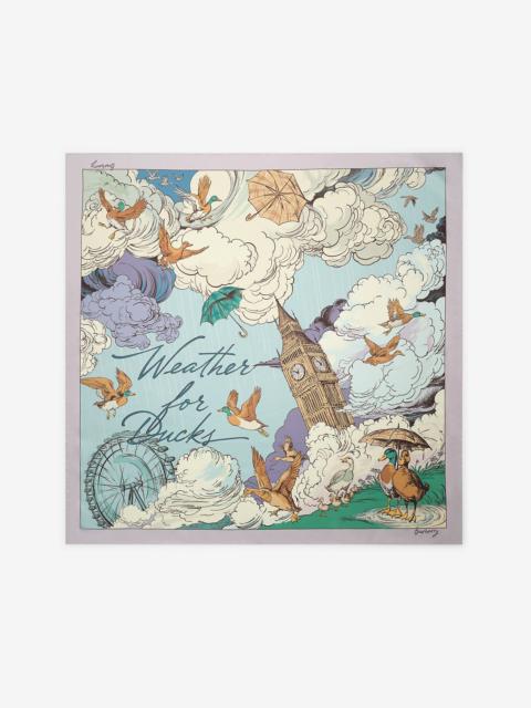 Burberry Weather For Ducks Silk Scarf