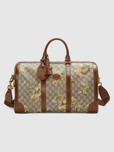 GUCCI GG carnation print duffle bag