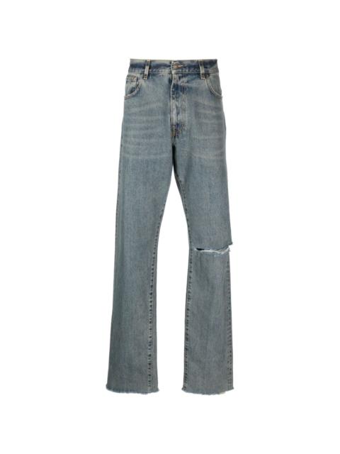 424 mid-rise rip-detail jeans