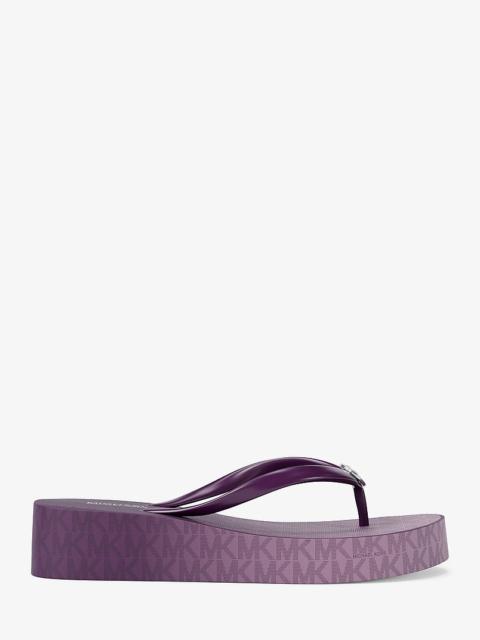 MICHAEL KORS Bedford Ombré Signature Logo Flip Flops