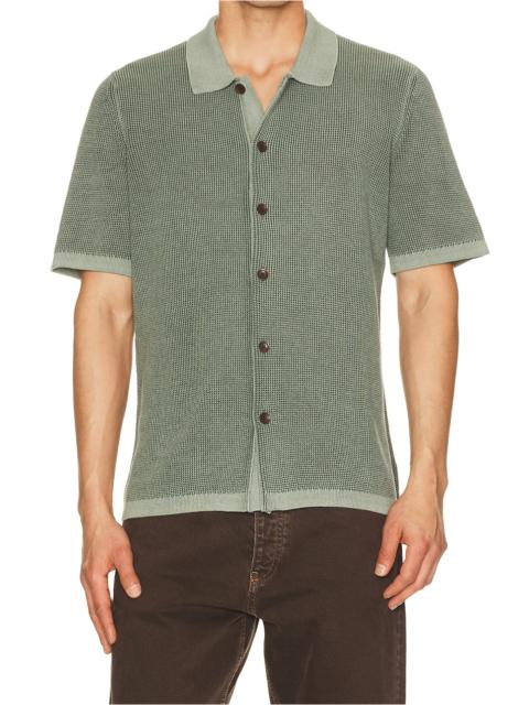 FAHERTY Short Sleeve Sunwashed Knitted Shirt