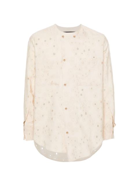 Andersson Bell floral-jacquard long-sleeve shirt