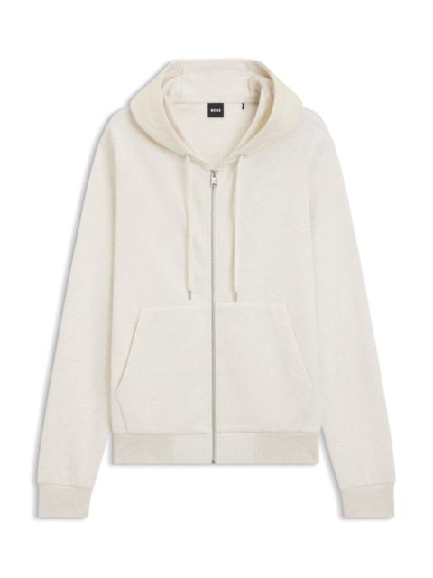BOSS ZIP-UP HOODIE WITH MONOGRAM HOOD