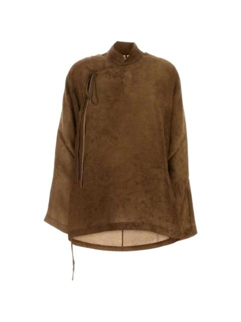 UMA WANG Kika jacquard-woven side-tie oversized jacket