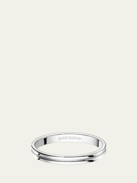 Boucheron Godron Small Platinum Wedding Band