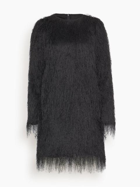 Loulou de Saison Tina Long Sleeve Mini Dress in Black