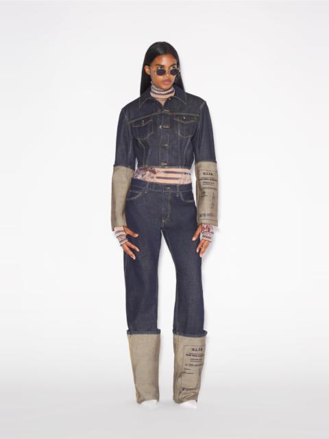 Jean Paul Gaultier THE CROPPED CUFF DENIM JACKET