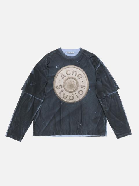 Acne Studios Layered logo t-shirt - Black