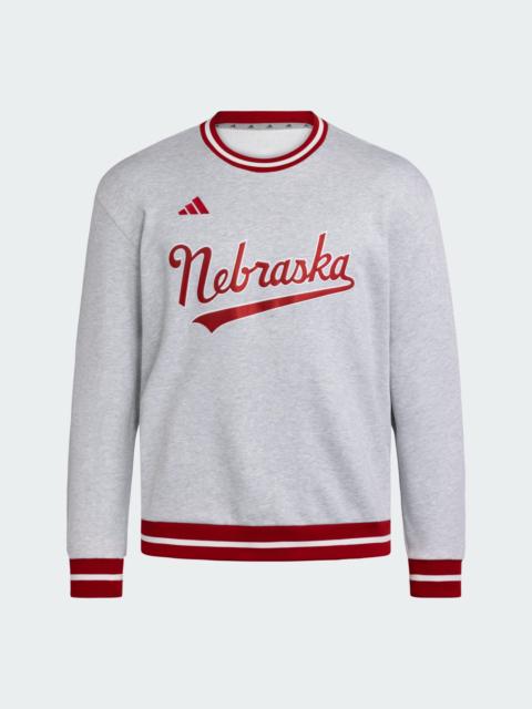 adidas Nebraska Ribbed Crew Sweatshirt