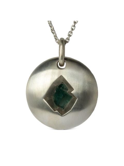 Parts of Four Disk fluorite pendant necklace