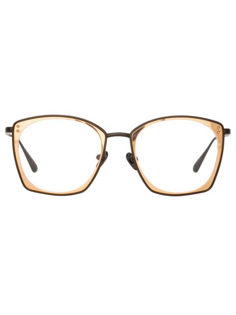 MEN'S MILO SQUARE OPTICAL FRAME IN NICKEL AND ROSE GOLD